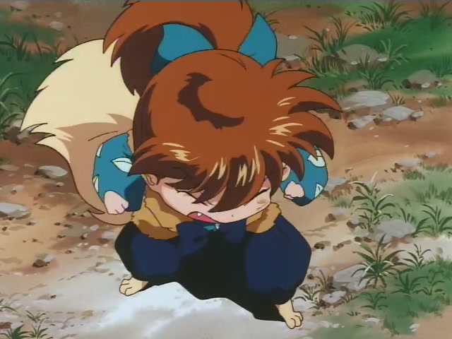 Inuyasha Ep 9: Enter Shippo Plus the Amazing Thunder Brothers @ 00:02:26