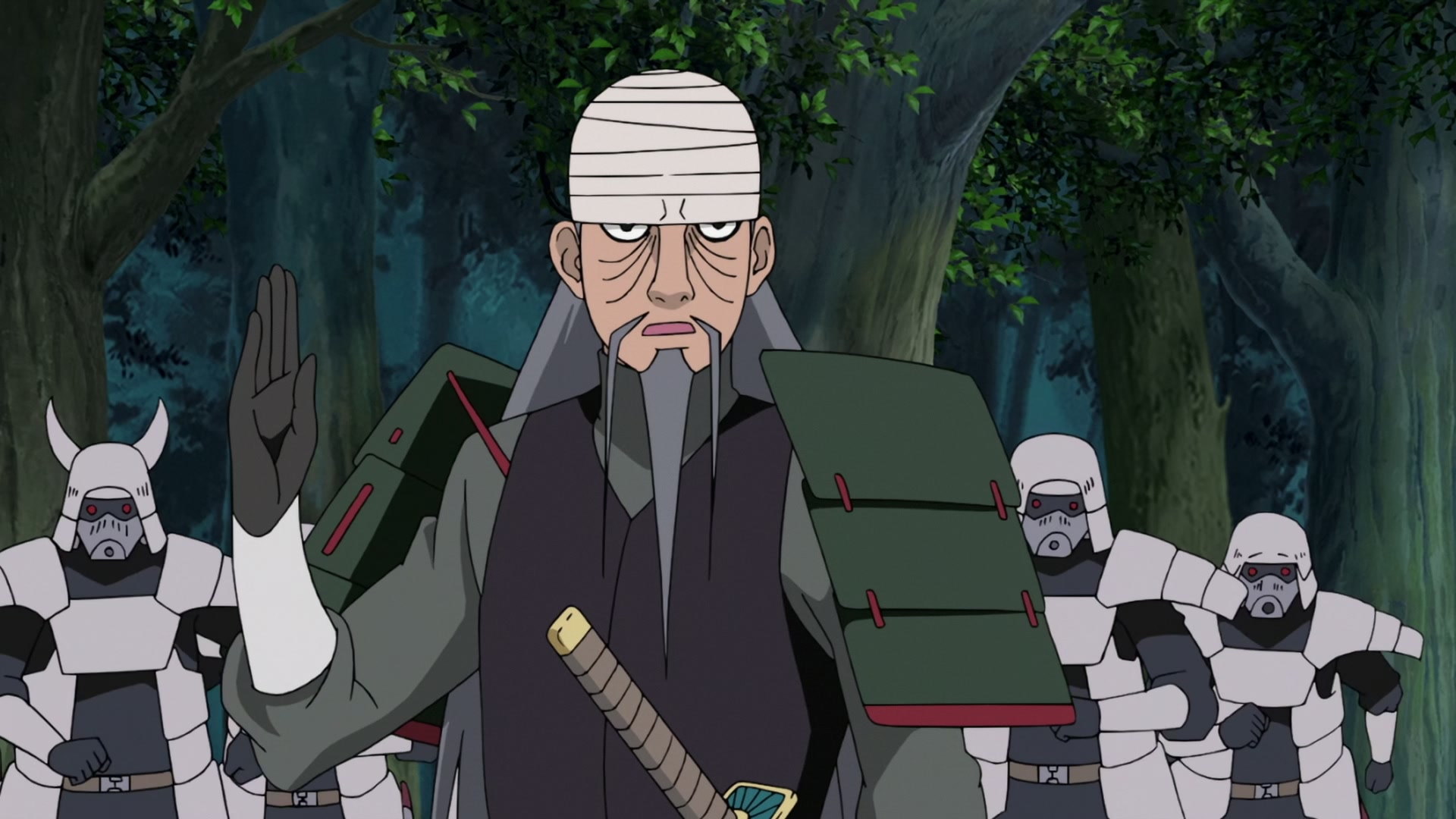 Naruto: Shippuden Ep 272: Mifune vs. Hanzo @ 00:18:39