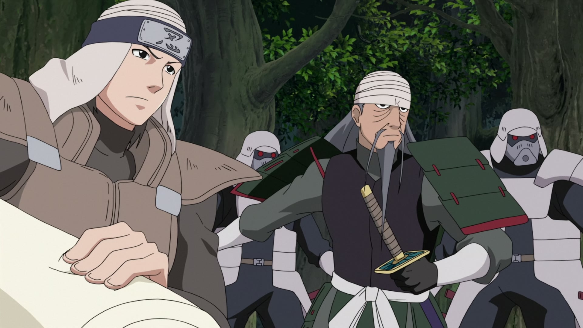 Naruto: Shippuden Ep 272: Mifune vs. Hanzo @ 00:18:58