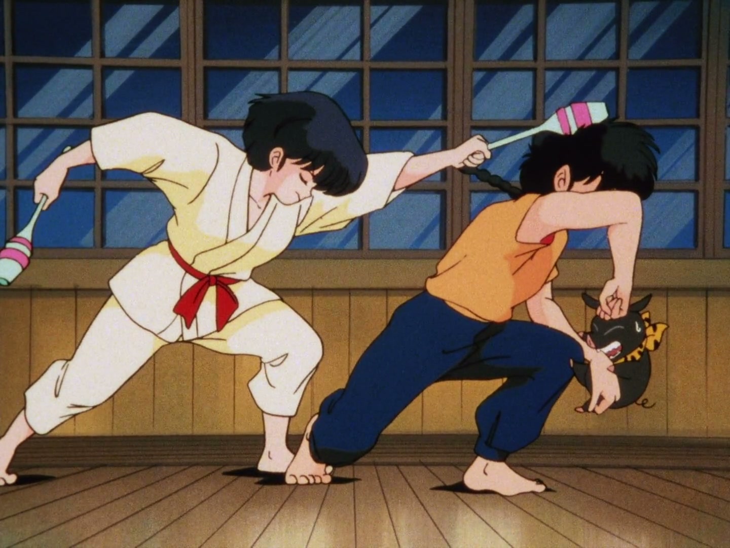 Ranma ½ Ep 11: Ranma Meets Love Head-On! Enter the Delinquent Juvenile Gymnast! @ 00:06:54
