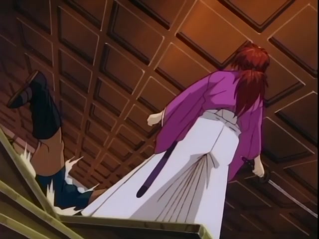 Rurouni Kenshin Ep 37: Shock! The Reverse-Blade is Broken: Sojiro's Tenken versus Kenshin @ 01:55