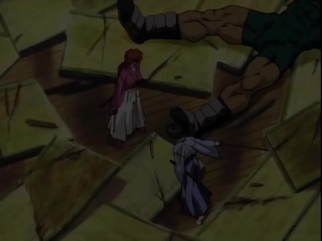 Rurouni Kenshin Ep 37: Shock! The Reverse-Blade is Broken: Sojiro's Tenken versus Kenshin @ 09:41