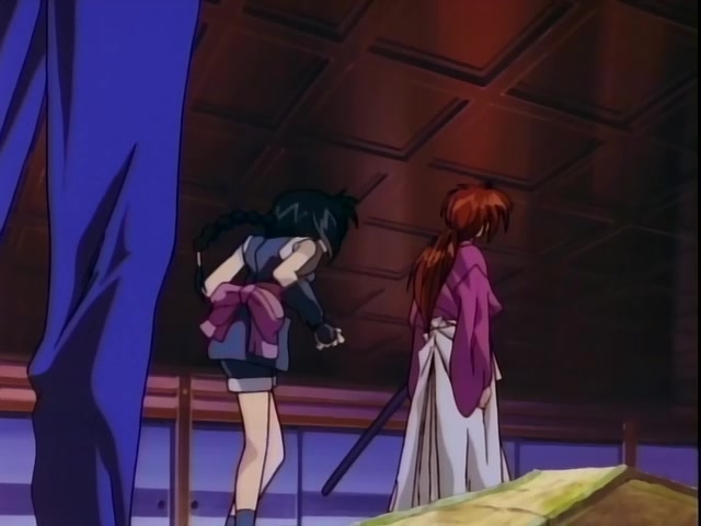 Rurouni Kenshin Ep 37: Shock! The Reverse-Blade is Broken: Sojiro's Tenken versus Kenshin @ 10:56