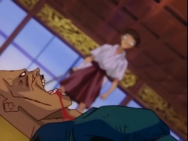 Rurouni Kenshin Ep 37: Shock! The Reverse-Blade is Broken: Sojiro's Tenken versus Kenshin @ 11:21