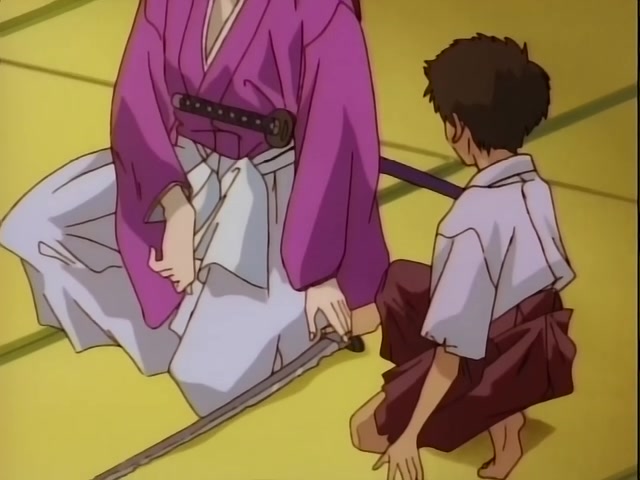 Rurouni Kenshin Ep 37: Shock! The Reverse-Blade is Broken: Sojiro's Tenken versus Kenshin @ 13:51