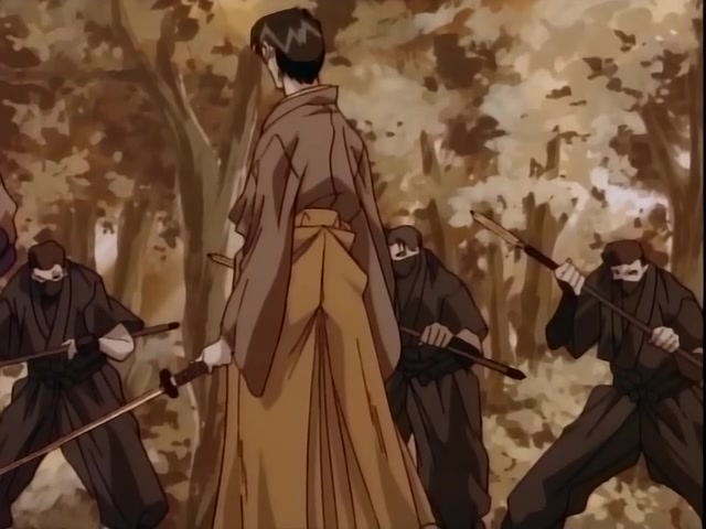 Rurouni Kenshin Ep 37: Shock! The Reverse-Blade is Broken: Sojiro's Tenken versus Kenshin @ 14:24