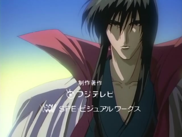 Rurouni Kenshin Ep 39: The Creator of the Reverse-Blade Sword: Shakku Arai's Final Swing @ 01:30