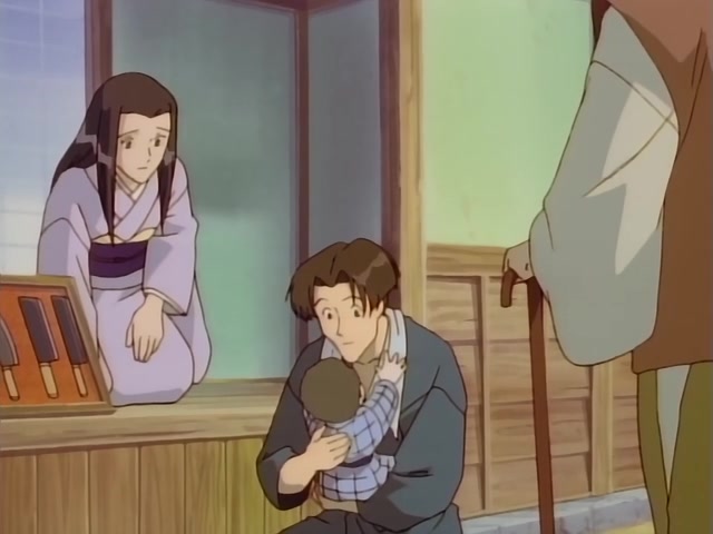 Rurouni Kenshin Ep 39: The Creator of the Reverse-Blade Sword: Shakku Arai's Final Swing @ 11:32