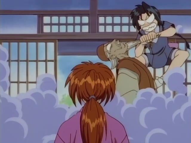 Rurouni Kenshin Ep 39: The Creator of the Reverse-Blade Sword: Shakku Arai's Final Swing @ 13:40