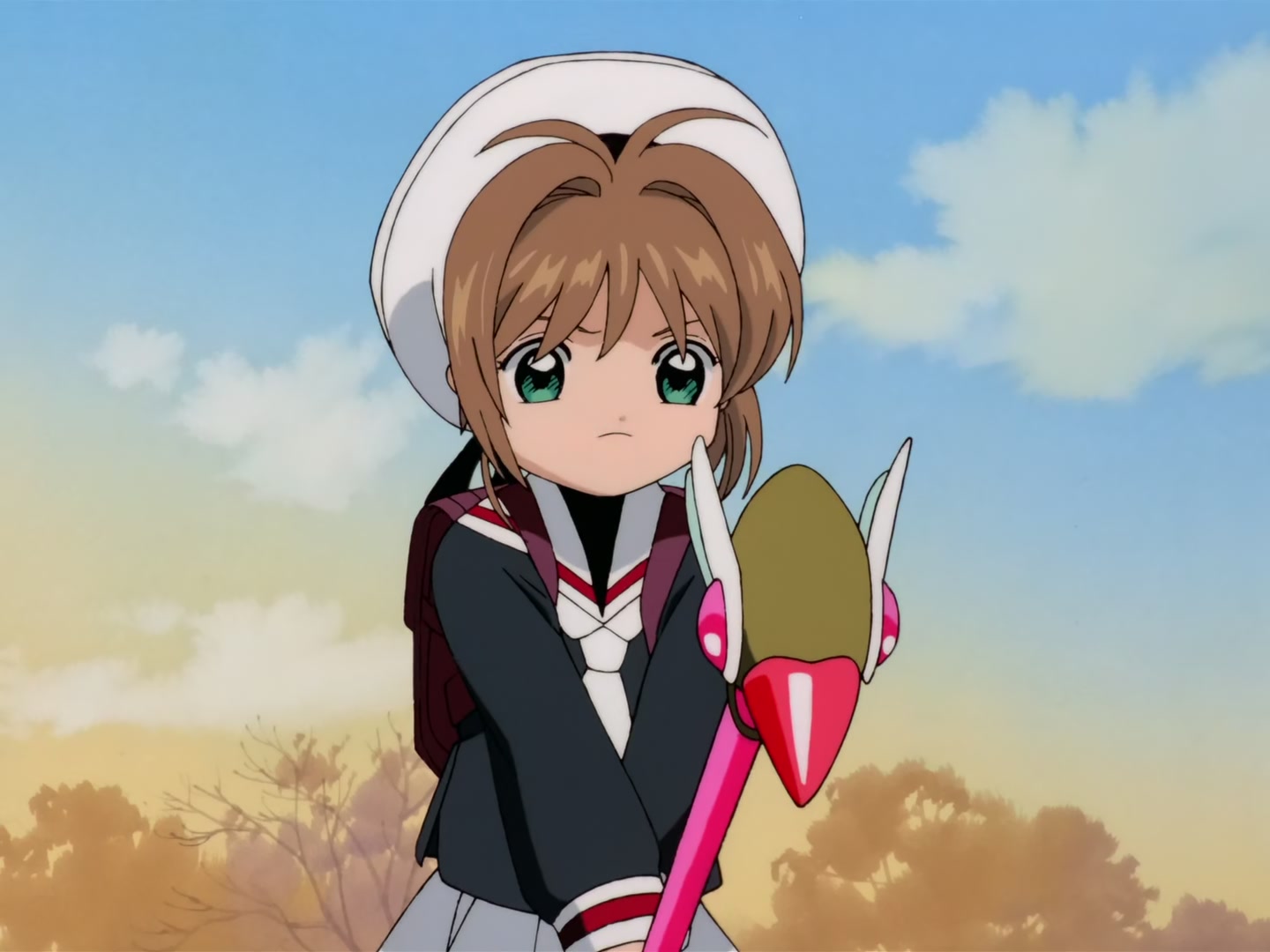 Cardcaptor Sakura Ep 32: Sakura, Kero, and Syaoran @ 00:01:42