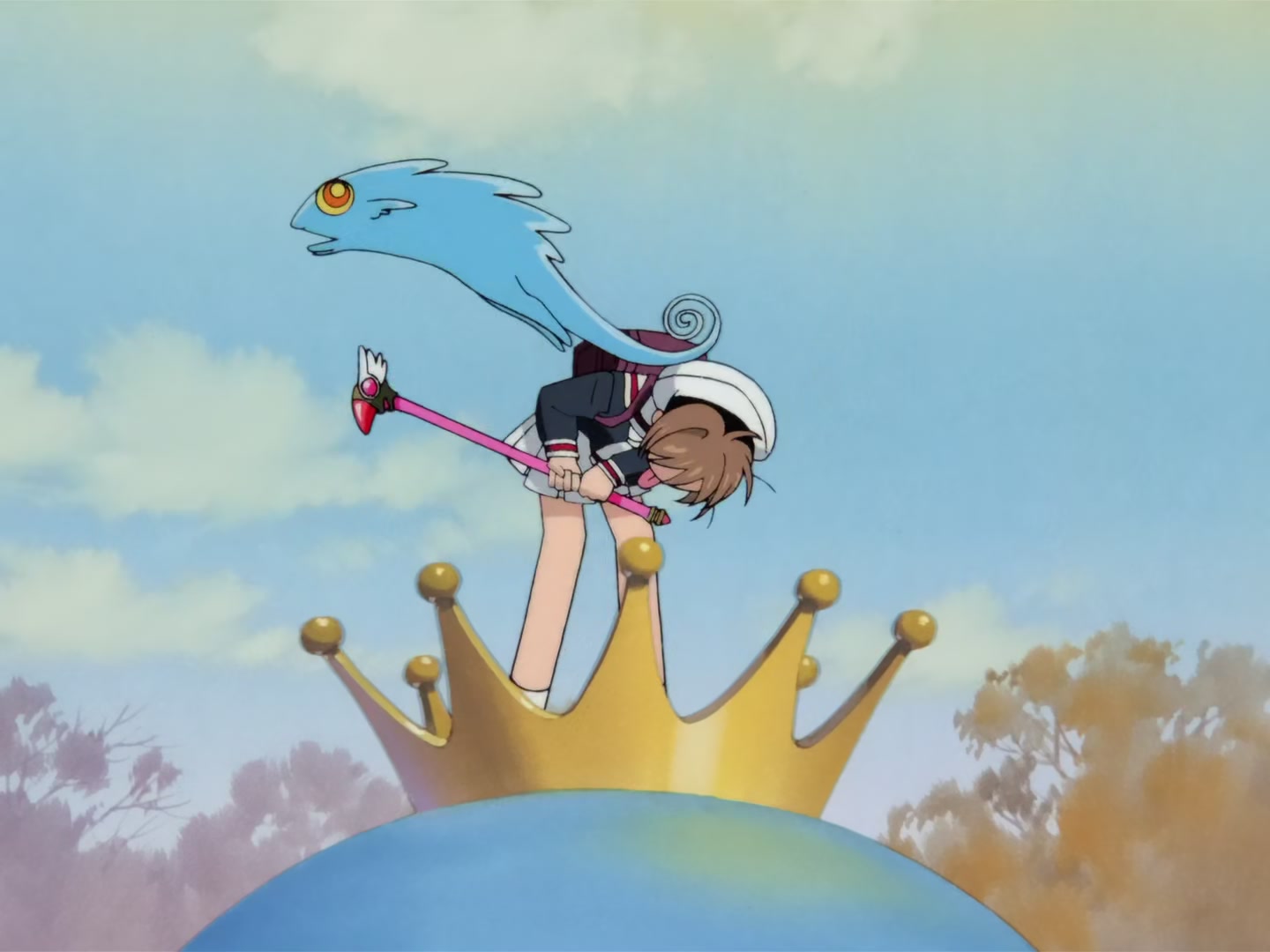 Cardcaptor Sakura Ep 32: Sakura, Kero, and Syaoran @ 00:01:47