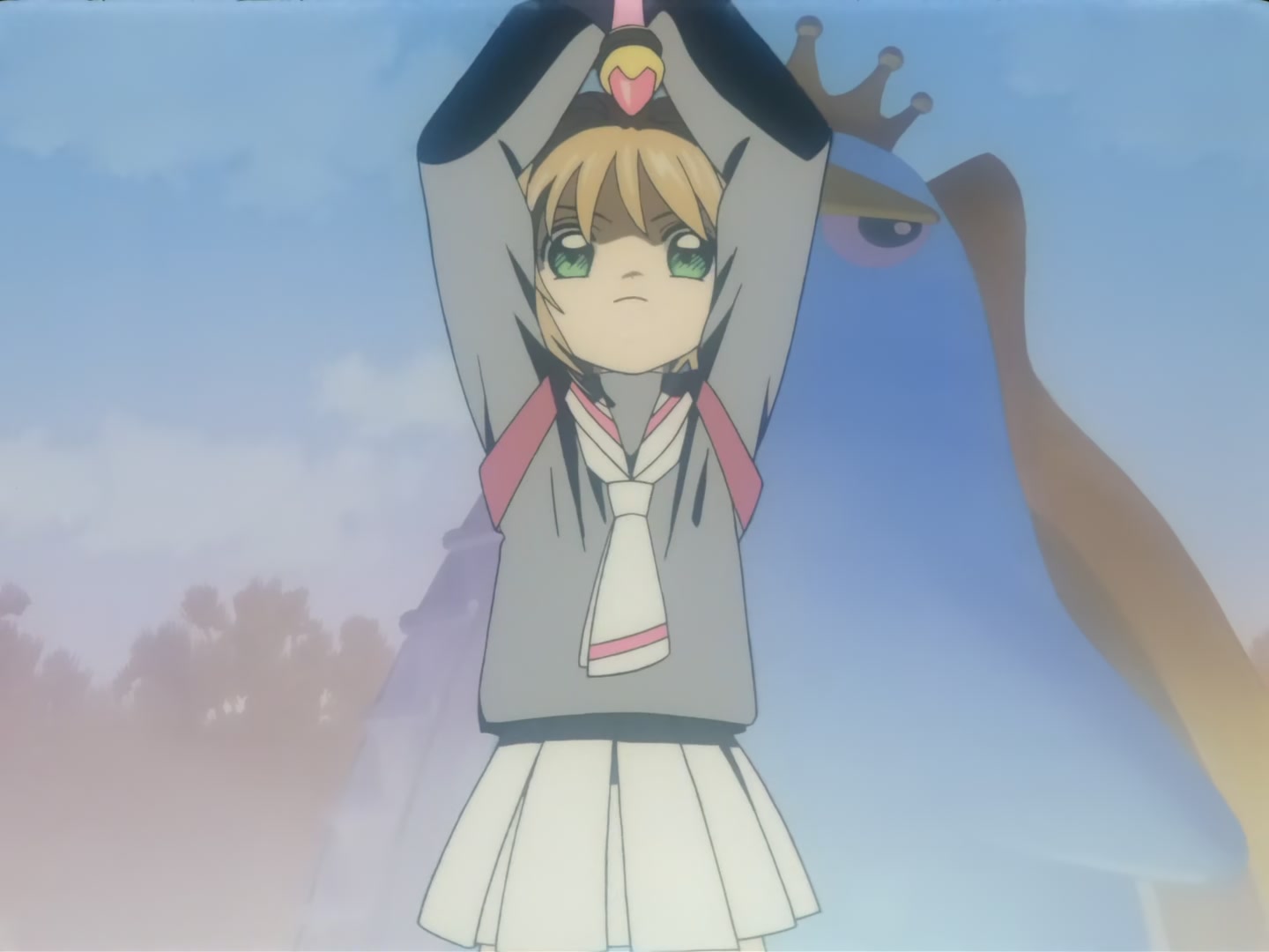Cardcaptor Sakura Ep 32: Sakura, Kero, and Syaoran @ 00:02:08