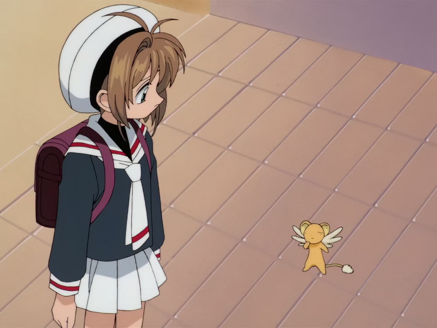 Cardcaptor Sakura Ep 32: Sakura, Kero, and Syaoran @ 00:06:23