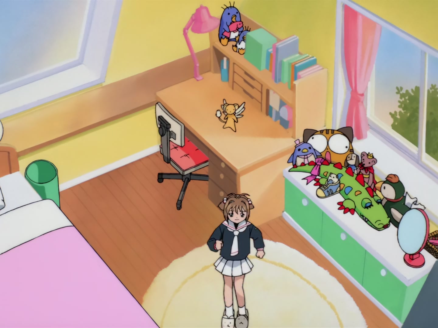 Cardcaptor Sakura Ep 32: Sakura, Kero, and Syaoran @ 00:08:27