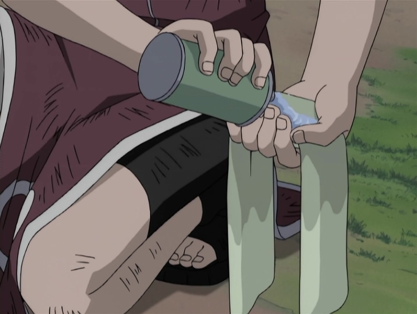 Naruto Ep 31: Bushy Brow's Jutsu: Sasuke Style! @ 04:45