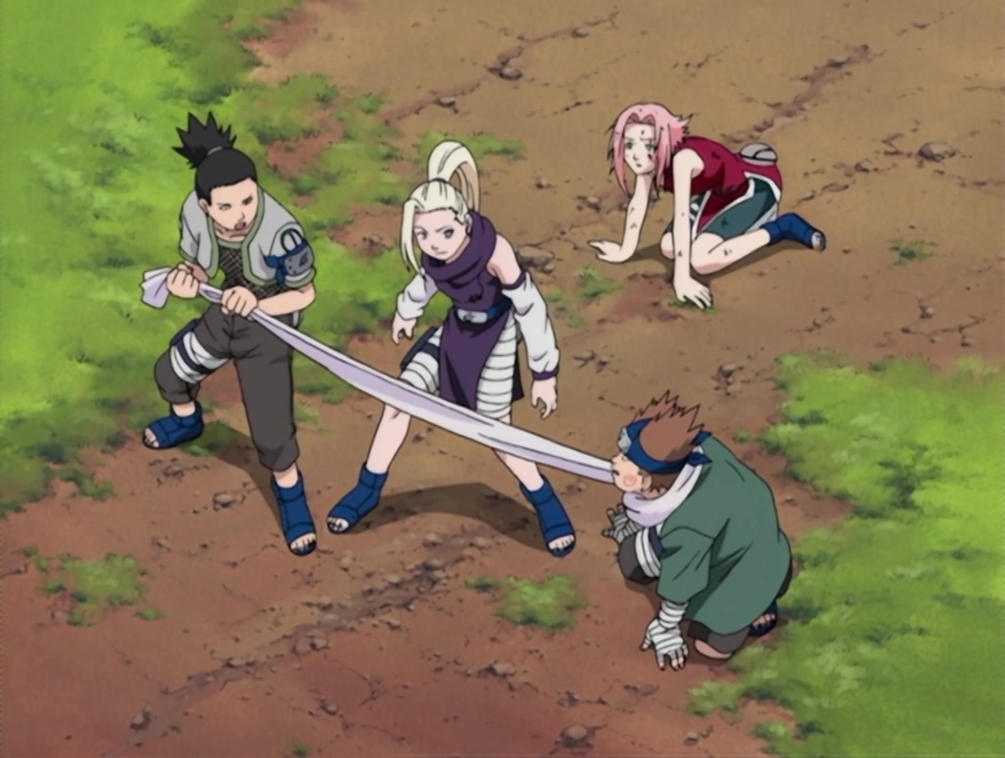 Naruto Ep 33: Battle Formation: Ino-Shika-Cho! @ 03:28