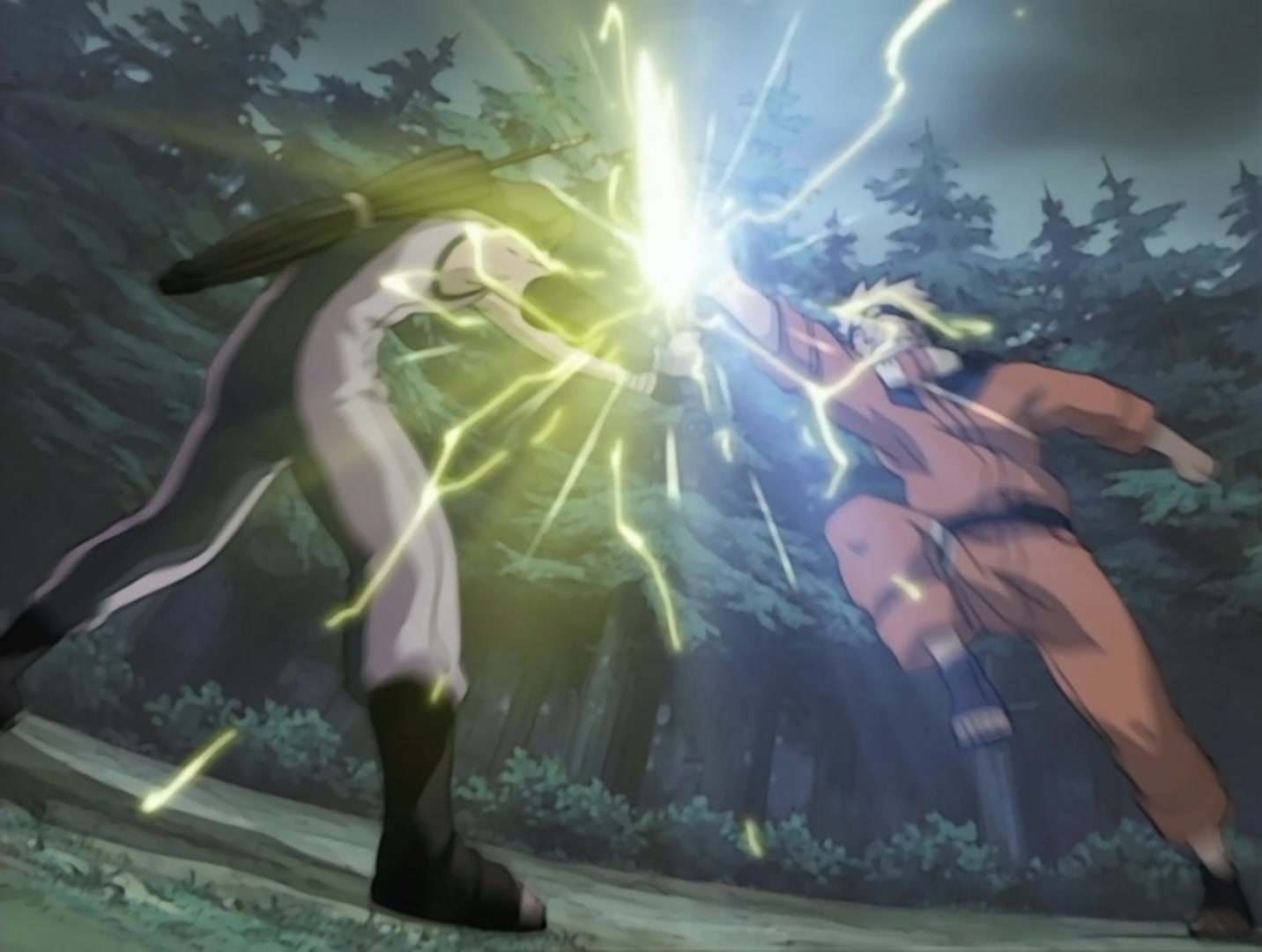 Naruto Ep 105: A Fierce Battle of Rolling Thunder! @ 11:49