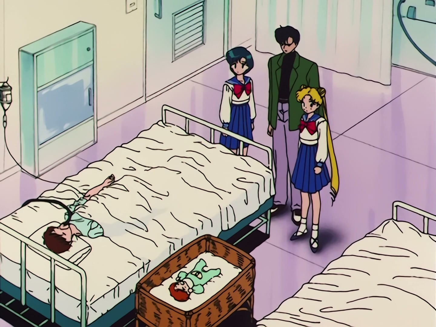 Sailor Moon Ep 53: The Battle of the Babies! Usagi and Mamoru as Baby-Sitters @ 00:05:45