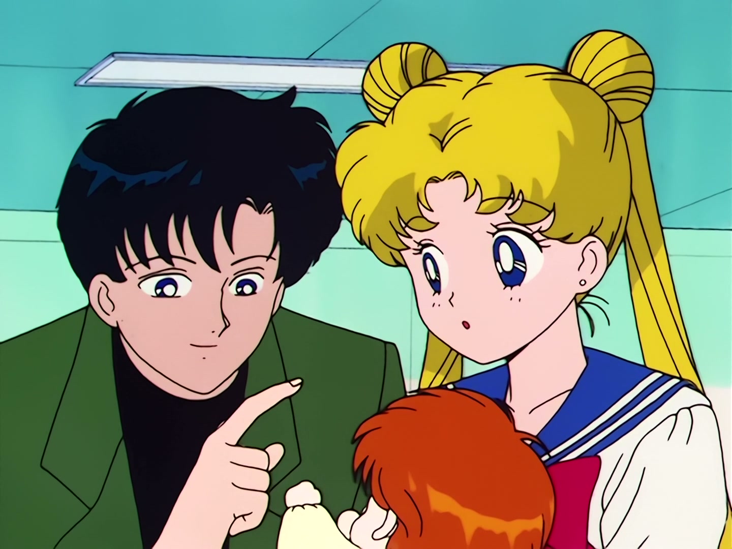 Sailor Moon Ep 53: The Battle of the Babies! Usagi and Mamoru as Baby-Sitters @ 00:06:37