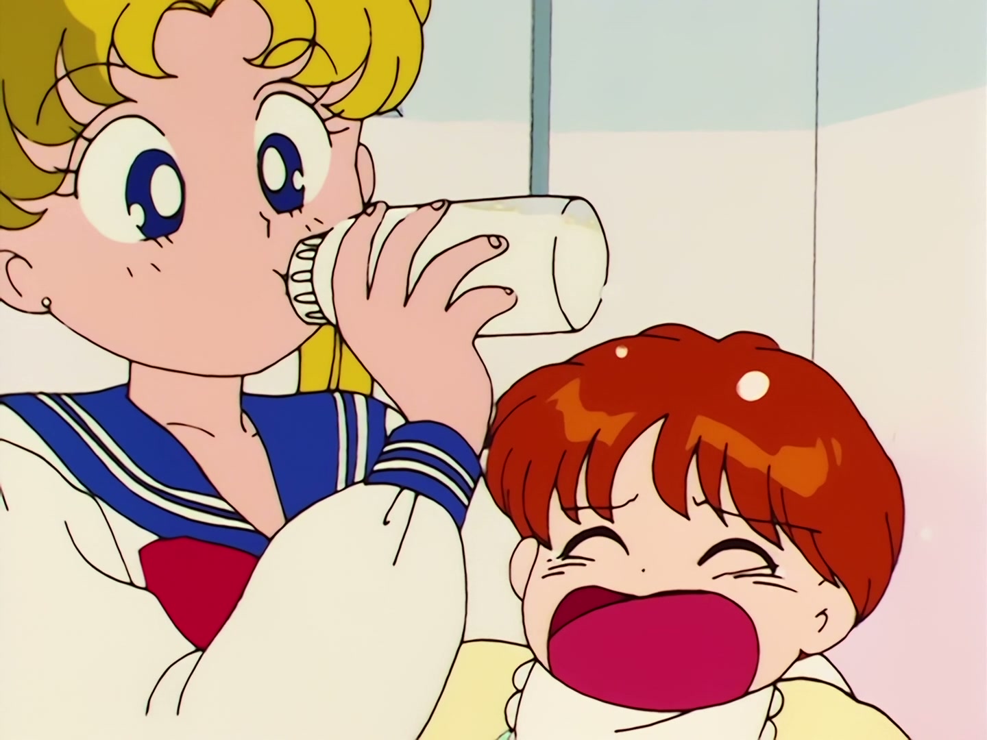 Sailor Moon Ep 53: The Battle of the Babies! Usagi and Mamoru as Baby-Sitters @ 00:08:17