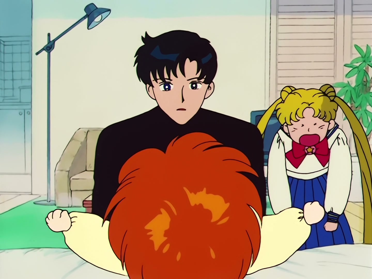 Sailor Moon Ep 53: The Battle of the Babies! Usagi and Mamoru as Baby-Sitters @ 00:08:38