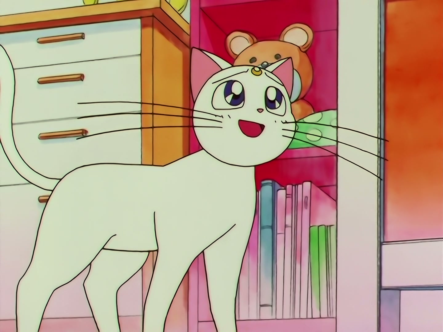 Sailor Moon Ep 133: Artemis is Cheating? Enter the Mysterious Kitten @ 00:08:37