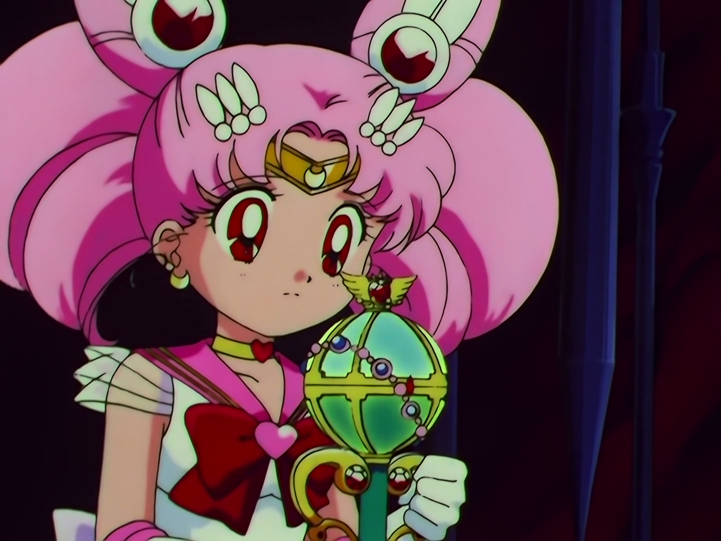 Sailor Moon Ep 163: Labyrinth of Mirrors: Chibi Moon Captured @ 00:03:34